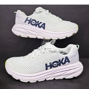 Hoka One One White and Navy Sneakers